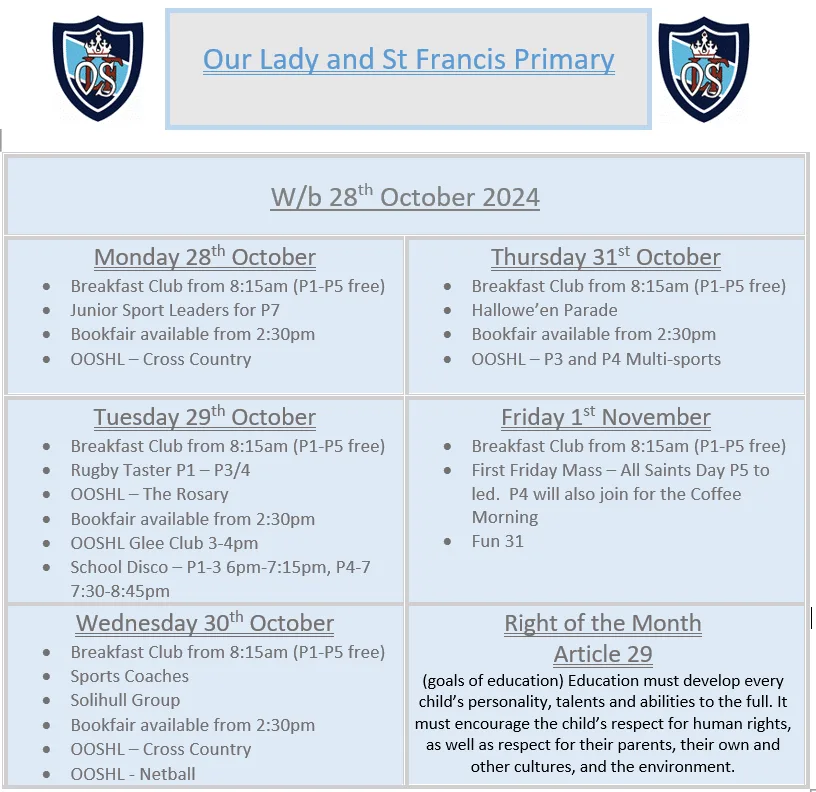 Our Lady & St Francis Primary School, MOTHERWELL