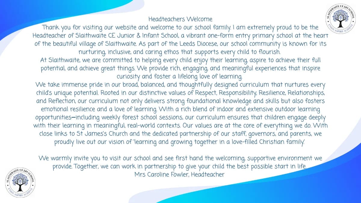 Slaithwaite Church of England Voluntary Controlled Junior and Infant School, Huddersfield
